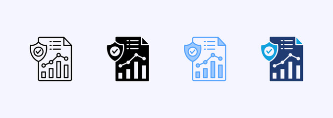 Compliance Analytics Icon Set Multiple Style Collection