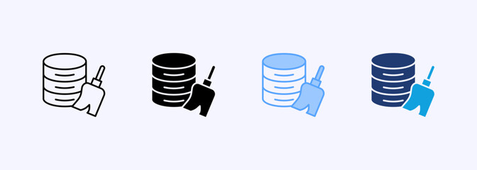 Data Cleansing Icon Set Multiple Style Collection