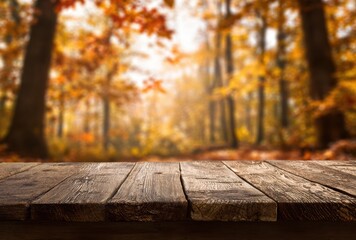 empty wooden table