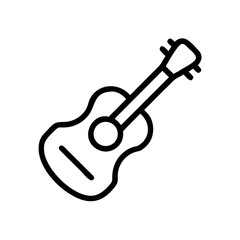 acoustic guitar isolated on white