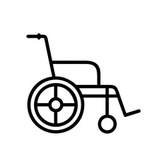 wheelchair icon on white background