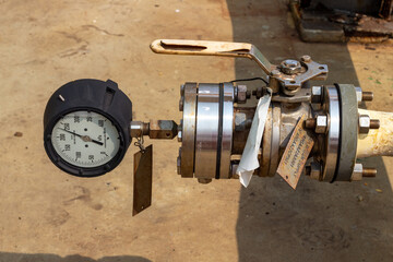 Industrial Pressure Gauge and Valve System