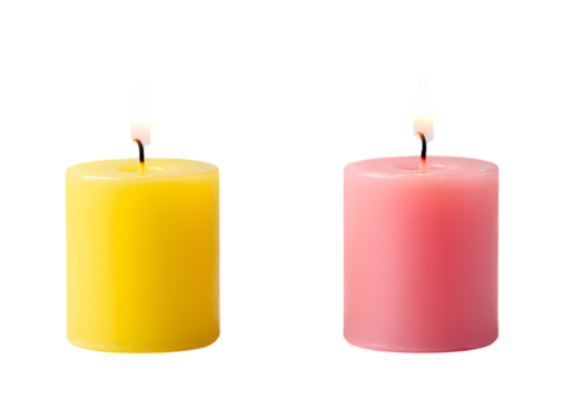 Yellow and Pink Candles: Romantic Lighting, Relaxation, and Home Decor