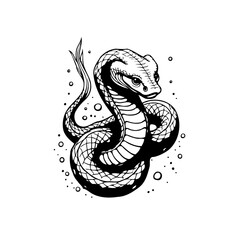Detailed inked snake illustration conveying mystical symbolism with intricate line work that reveals captivating storytelling artwork