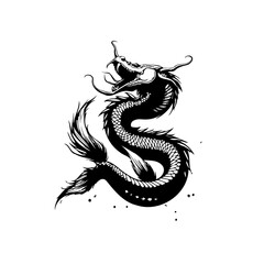 Majestic chinese dragon illustration with intricate details symbolizing power strength wisdom and good fortune in traditional art form
