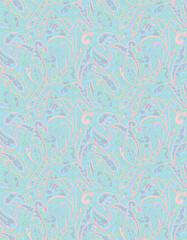 summer abstract paisley seamless geometrical pattern