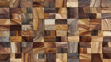Wooden cutting board background made from glued timber segments, perfect for rustic visuals