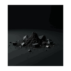 Broken black eyeshadow powder background