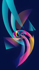 Swirling abstract patterns in vibrant colors create a captivating visual experience showcasing movement and harmony