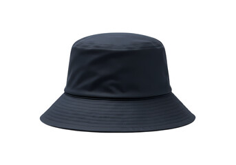 Navy Blue Perforated Bucket Hat: Fashion Accessory Detail