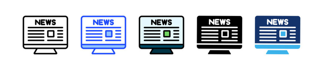 Headline Icon Collection With Multiple Styles