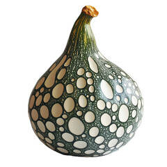 Decorative gourd with fruit inspired design on a clean white background for home decor, Fruit Inspired Decorative Gourd, white background