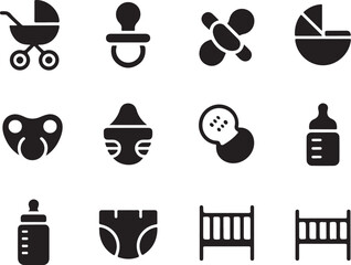 Cute Baby Essentials Icon Bundle 

