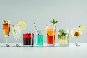 High Resolution Image of a Picture of Different Drinks
