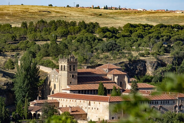 Aerial view of Monasterio St. María del Parral in Segovia, Spain