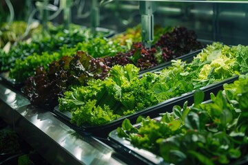 Pixel Perfect Image of a Salad Bar Featuring Fresh Greens and Various Toppings