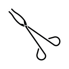 Lab tongs vector icon and symbol design on white background