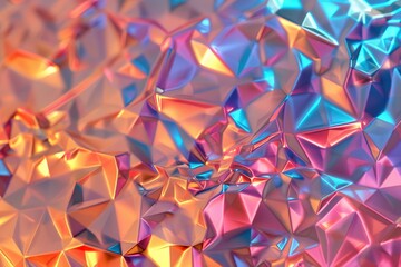 High Resolution of Iridescent Background with Triangular Mosaic Pattern