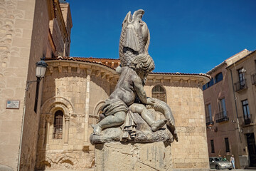 Fuente de Los Leones Plaza de San Martín de Segovia Spain