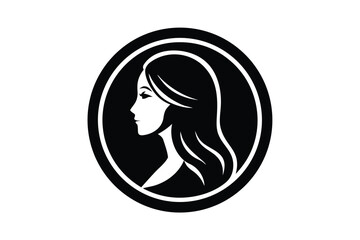 woman profile vector icon