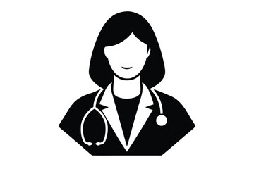 woman doctor vector icon