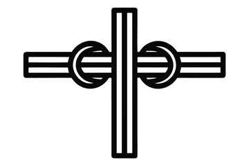 cable ire cross vector icon