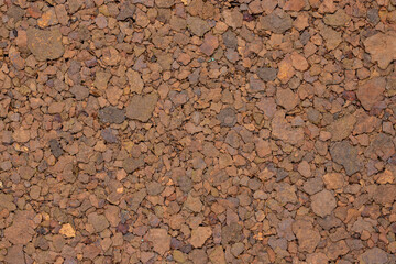 texture of gravel stones on ground background	
