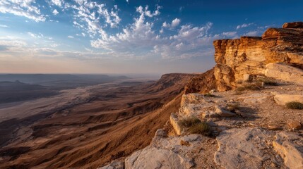 Naklejka premium Vast Desert Canyon Landscape at Sunrise