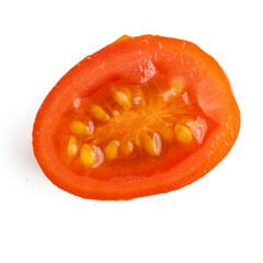 The Photo of a vegetable, queen tomato on a white background, taken with a 45Mp high resolution...
