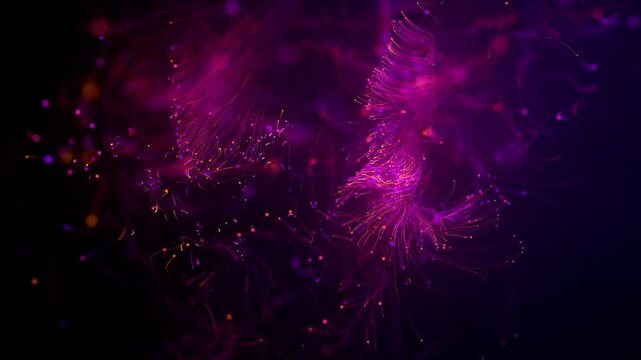 High-definition dream particle special effects background, 30 frames of smooth animation, dynamic background for product launch conferences