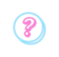 Neon Question Mark Illustration