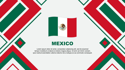 Mexico Flag Abstract Background Design Template. Mexico Independence Day Banner Wallpaper Vector Illustration. Mexico Flag