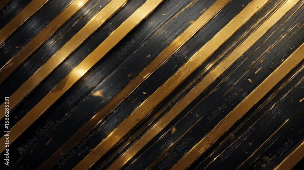 Poster abstract gold and black diagonal lines pattern motion background video