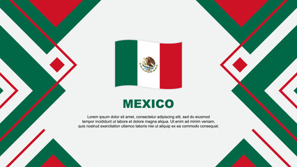 Mexico Flag Abstract Background Design Template. Mexico Independence Day Banner Wallpaper Vector Illustration. Mexico Illustration