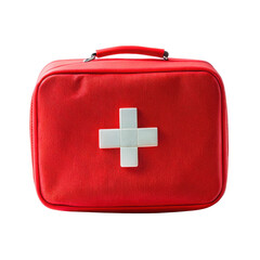  Red First Aid Kit Bag on transparent 