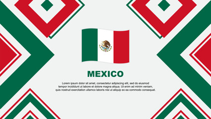 Mexico Flag Abstract Background Design Template. Mexico Independence Day Banner Wallpaper Vector Illustration. Mexico Independence Day
