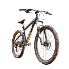 Mountain terrain bike showcased on a clean Transparent background for product visualization and marketing purposes, Mountain Terrain Bike isolated on PNG background