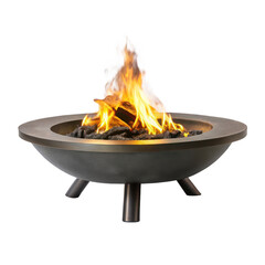  A mesmerizing fire pit on transparent