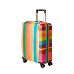 Colorful Suitcase on transparent 