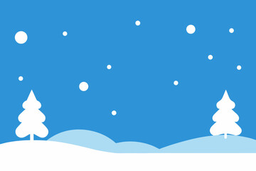 A Basic Winter Scene With White Ground And Snowflakes For A Simple And Clean Holiday