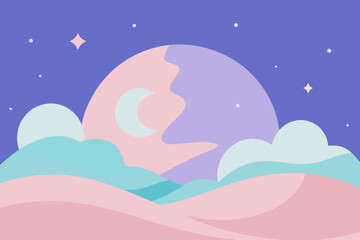 Obraz premium A Dreamlike Scene With Soft And Blended Colors For A Fun And Magical Abstract Vibe