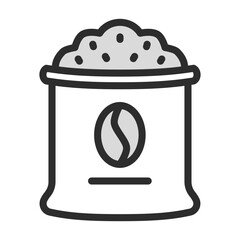 Coffee Bag Icon Roasted Beans Fresh Product Packaging Beverage Morning Drink