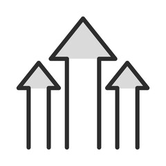 Up Arrows Growth Progress Success Direction Increase Icon