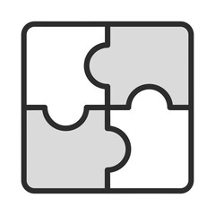Jigsaw Puzzle Pieces Solution Connection Icon Teamwork Strategy