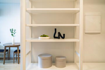 Fototapeta premium Decorative Shelf Display with Minimalist Items