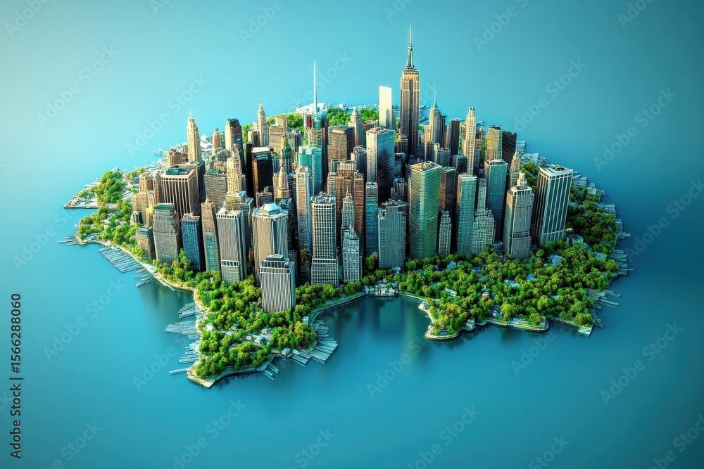Poster innovative abstract tech representation of earth showcasing globalization and urban life in a vibran