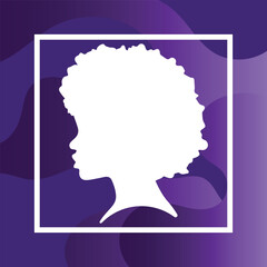 woman silhouette background with abstract style vector illustration