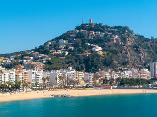 Playa de Blanes en la provicia de Gerona (Girona), Cataluña (Catalunia), España.