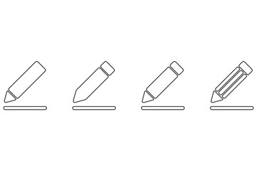 Edit icon set. Pencil icon vector illustration