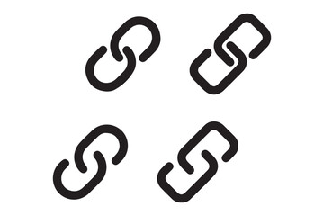 Fototapeta premium Black solid icon for link